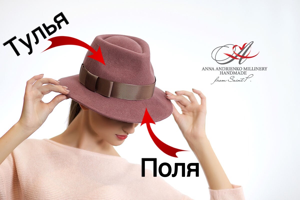 Шляпка-вуалетка бренда Anna Andrienko millinery