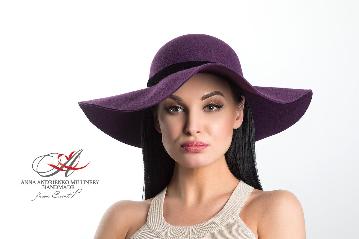Шляпка-вуалетка бренда Anna Andrienko millinery