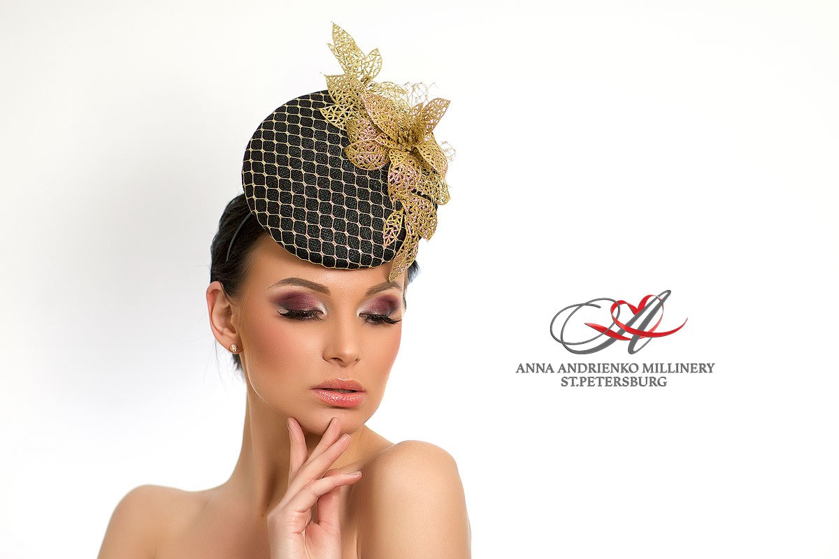 Шляпка-вуалетка бренда Anna Andrienko millinery