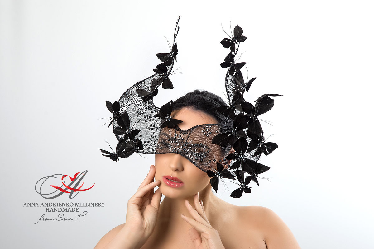 Шляпка-вуалетка бренда Anna Andrienko millinery
