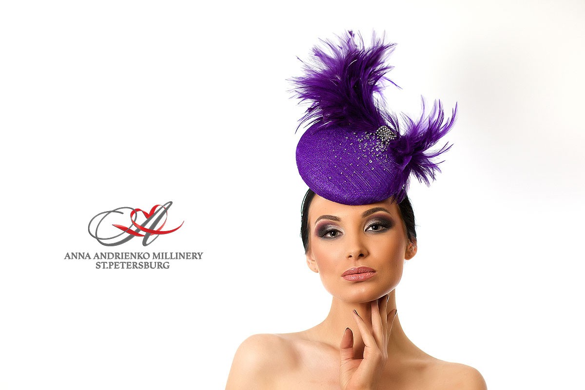 Шляпка-вуалетка бренда Anna Andrienko millinery