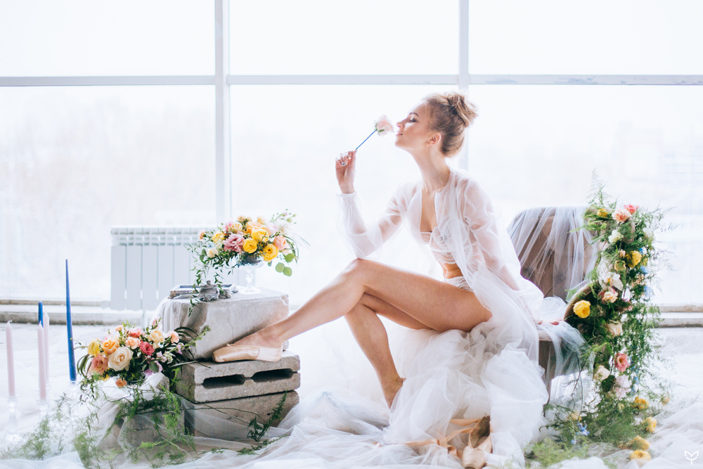 Ballerina & flowers