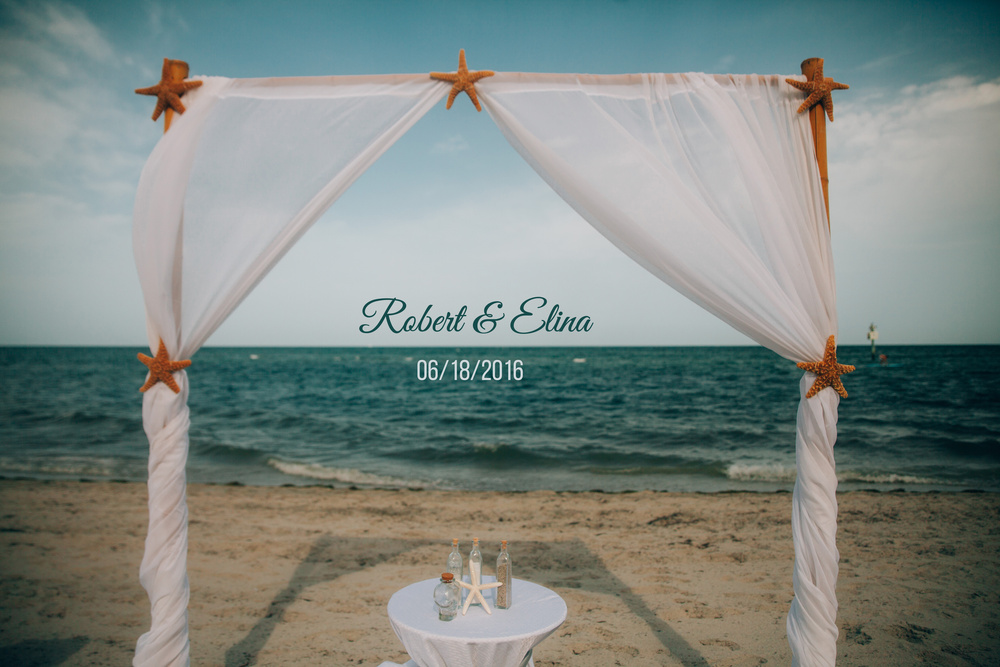 Robert and Elina beach wedding