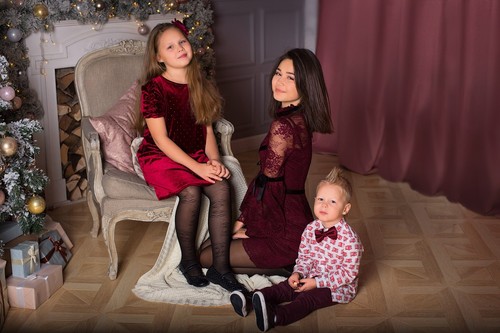 Семейные новогодние фотосессии 2018 (студия 